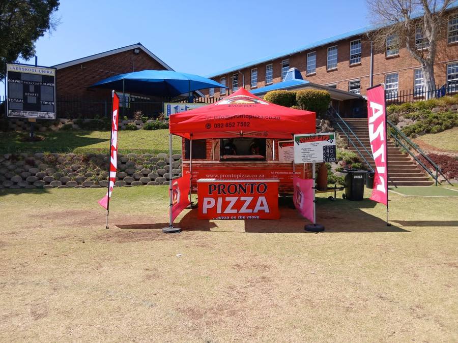 Pronto Pizza set up at a sports ground