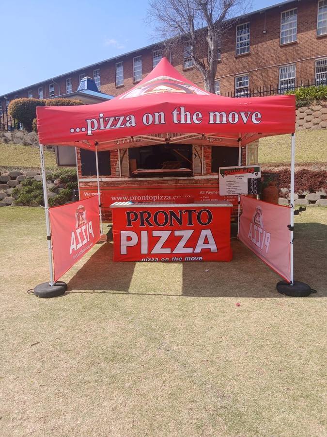 Pronto Pizza set up at a sports ground