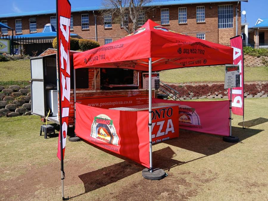 Pronto Pizza set up at a sports ground