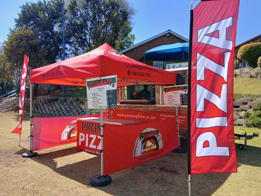 Pronto Pizza set up at a sports ground